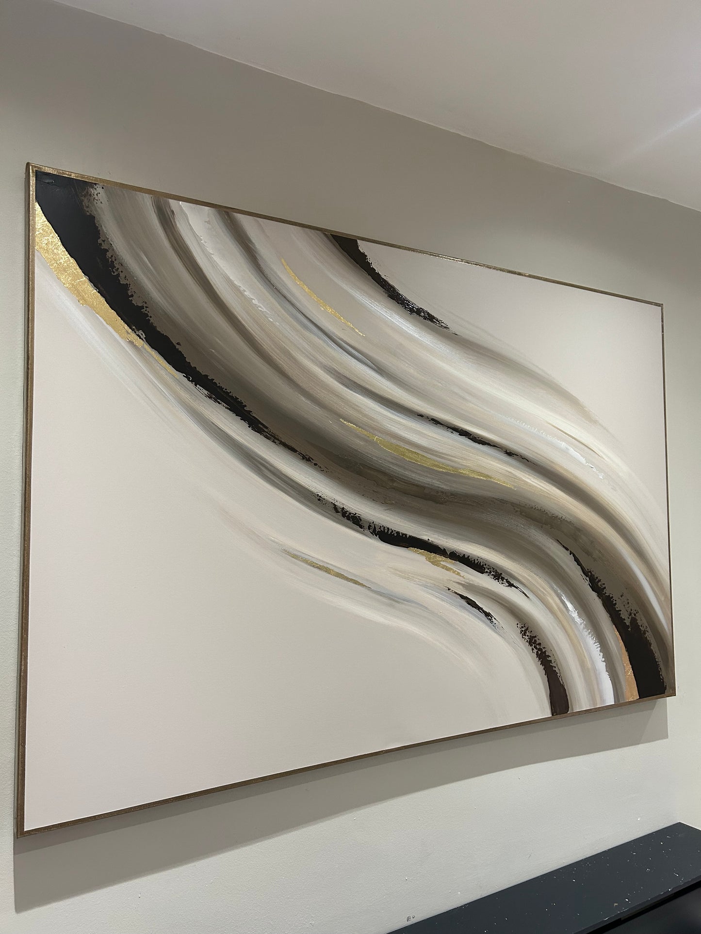 Gold, brown & Beige Wave