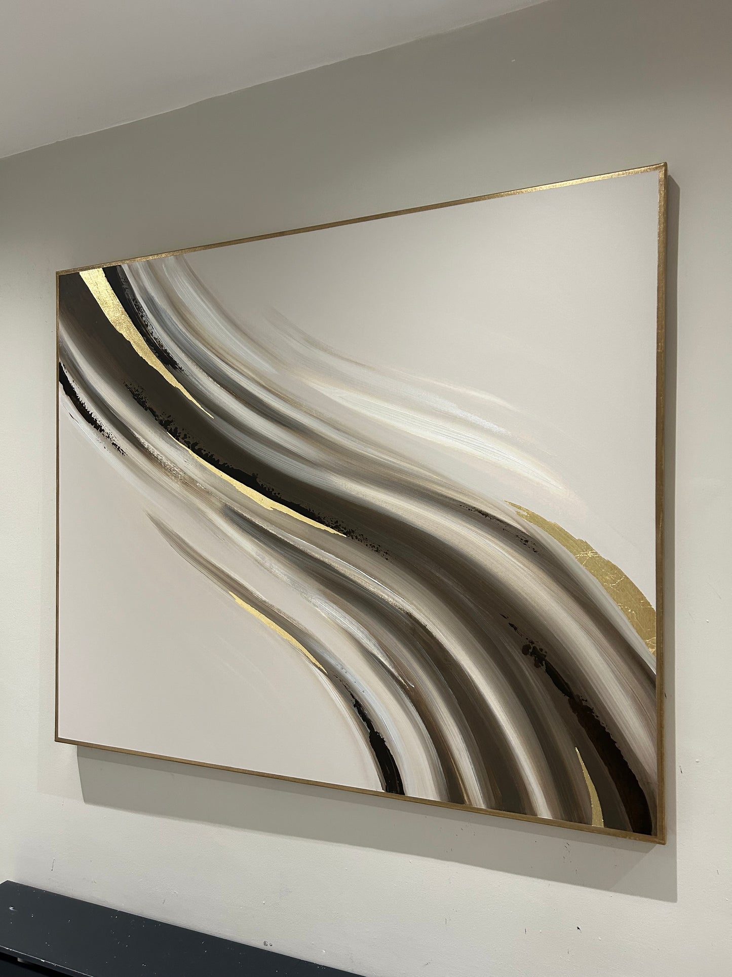 Gold, brown & Beige Wave