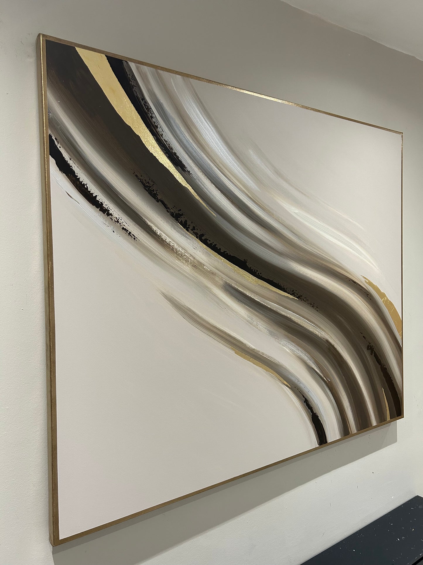 Gold, brown & Beige Wave