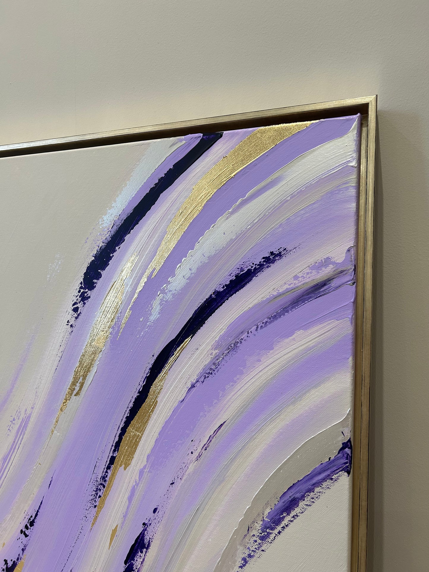 Purple, Beige & Gold Wave