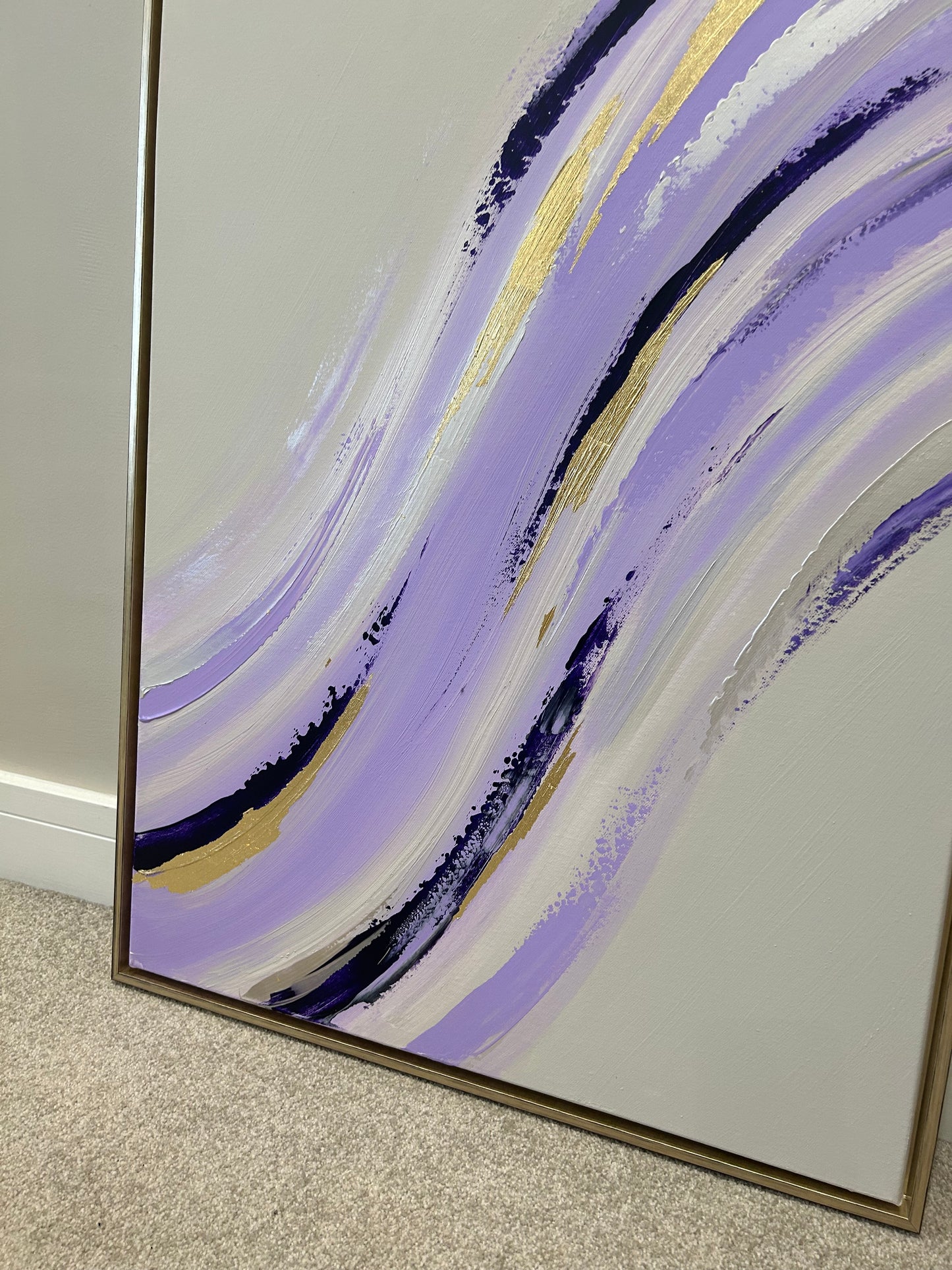 Purple, Beige & Gold Wave