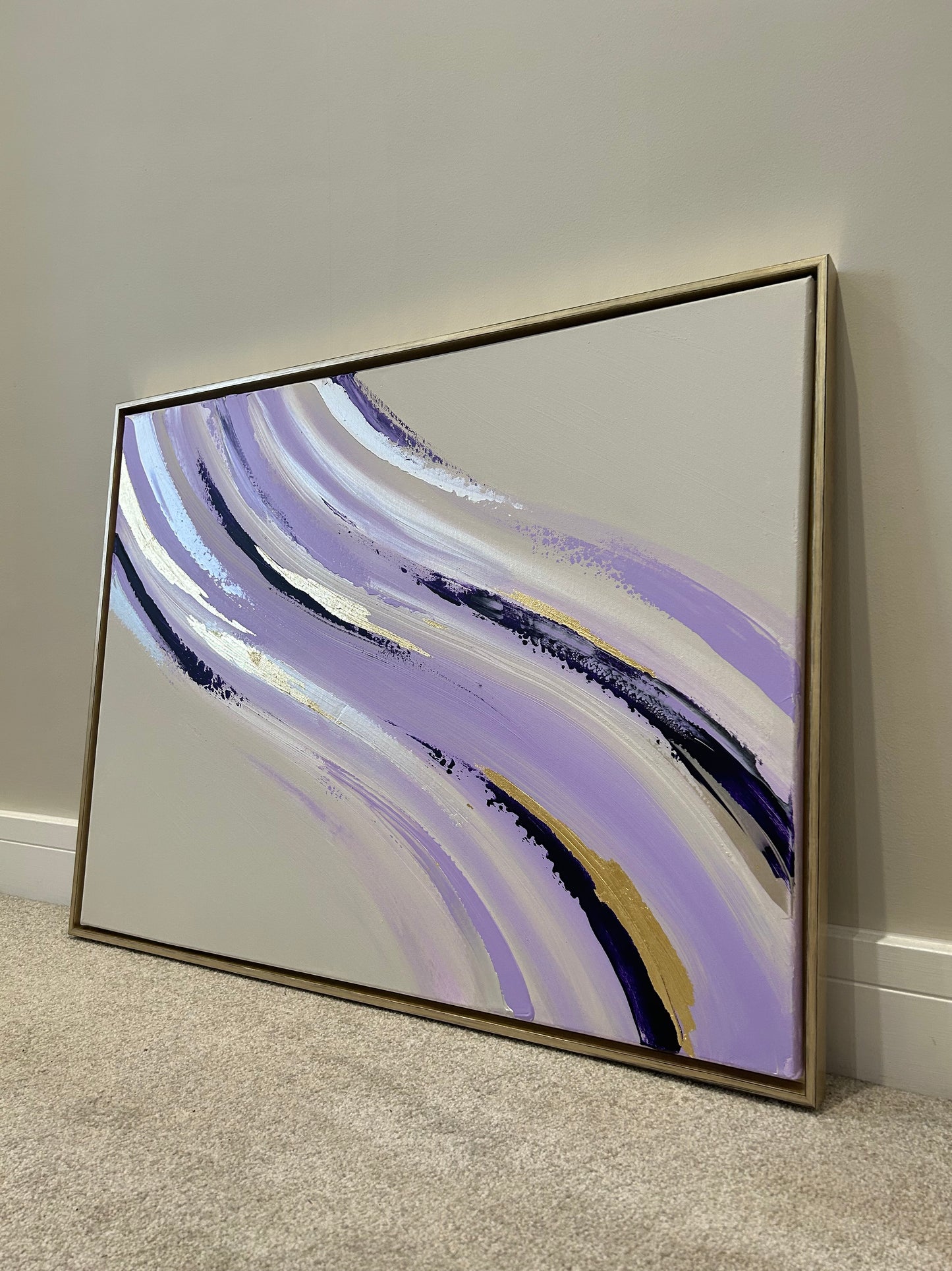 Purple, Beige & Gold Wave