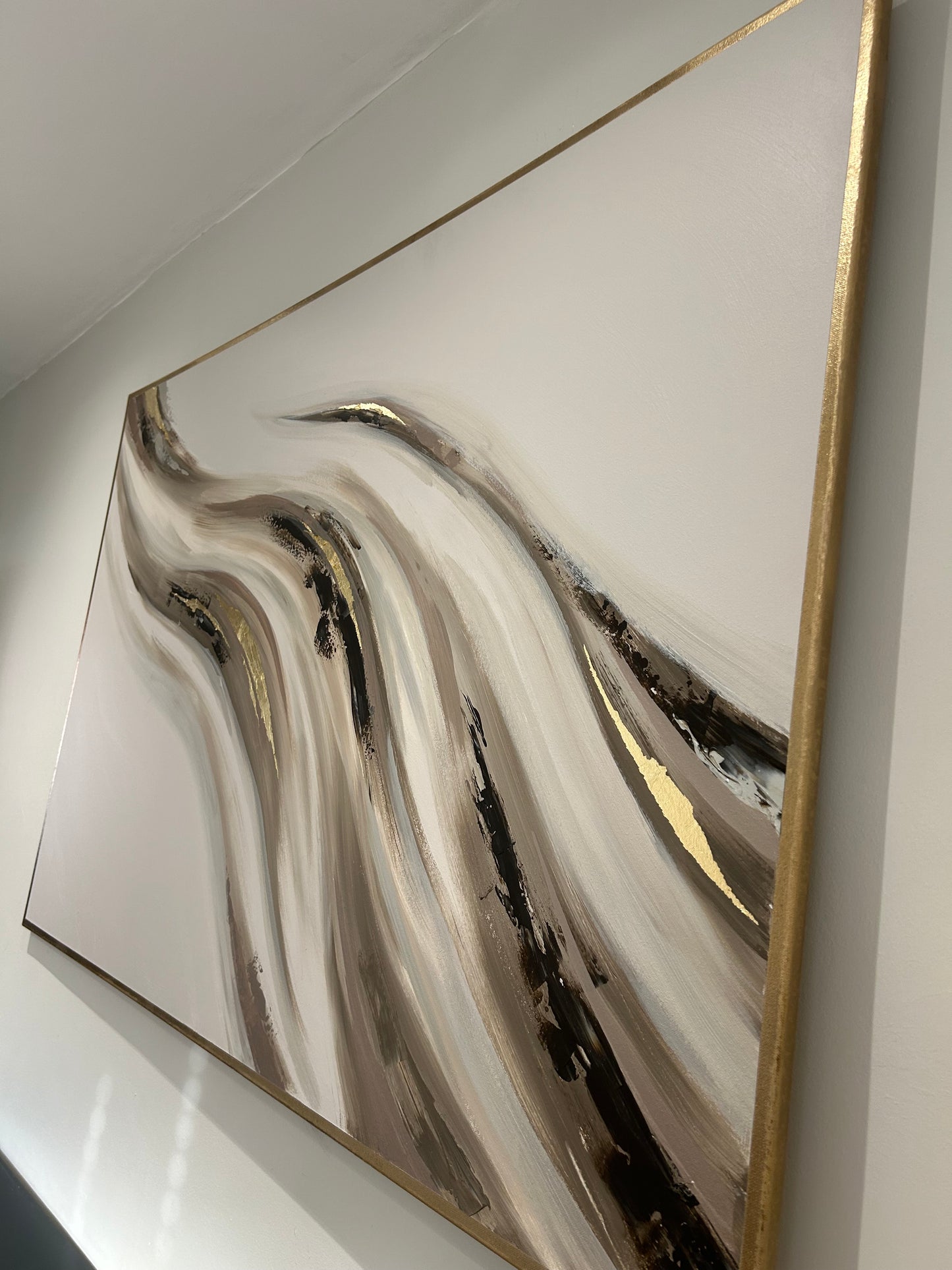 Gold, brown & Beige Wave