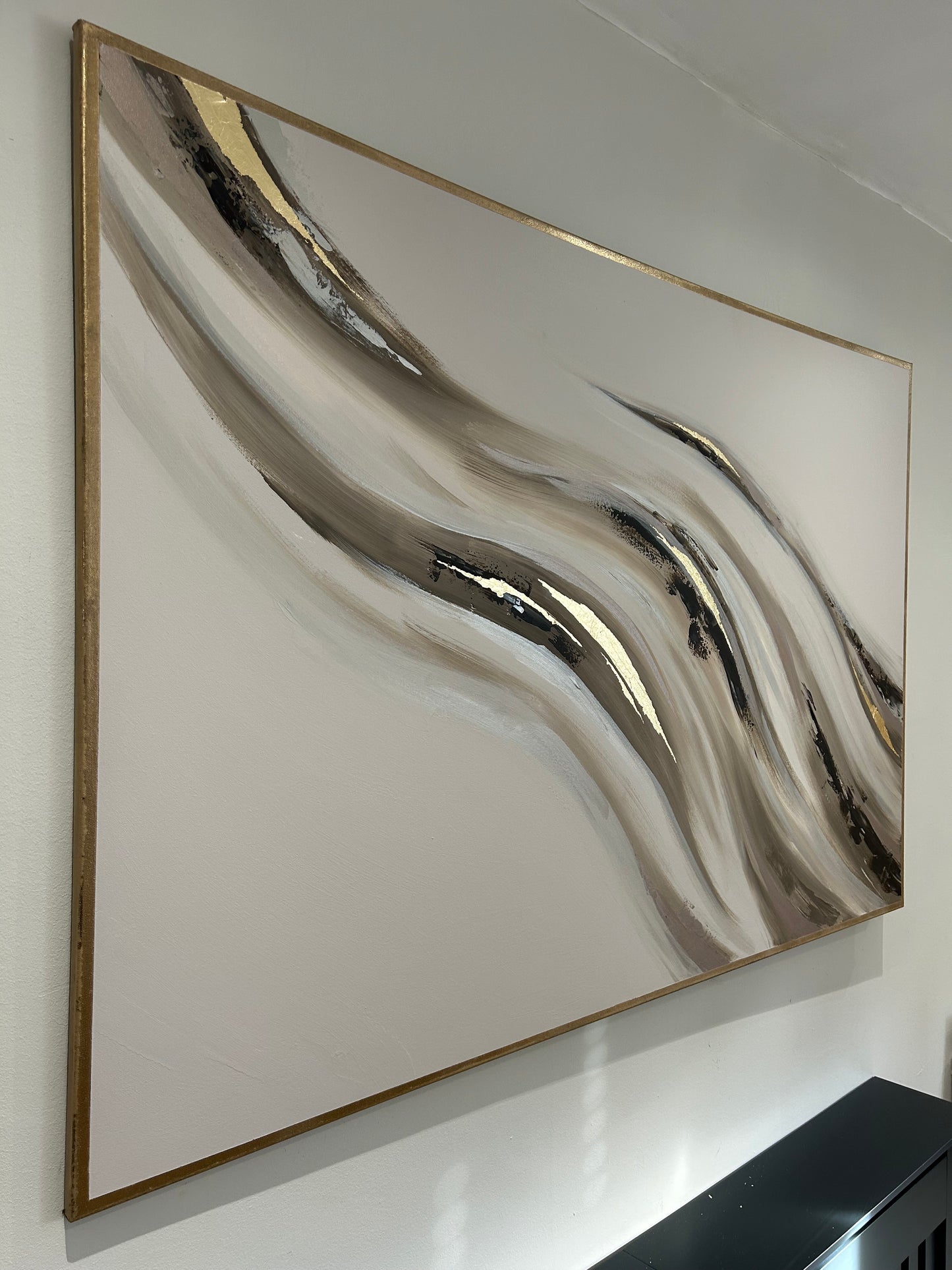 Gold, brown & Beige Wave