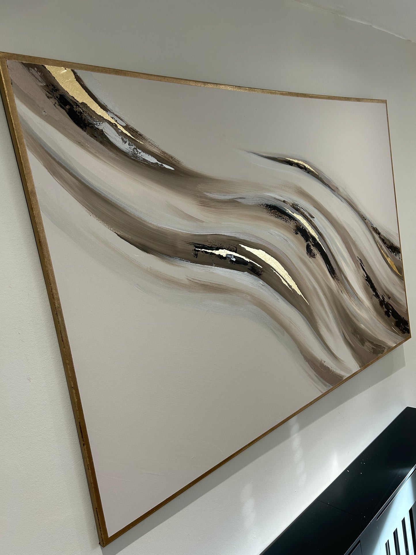 Gold, brown & Beige Wave