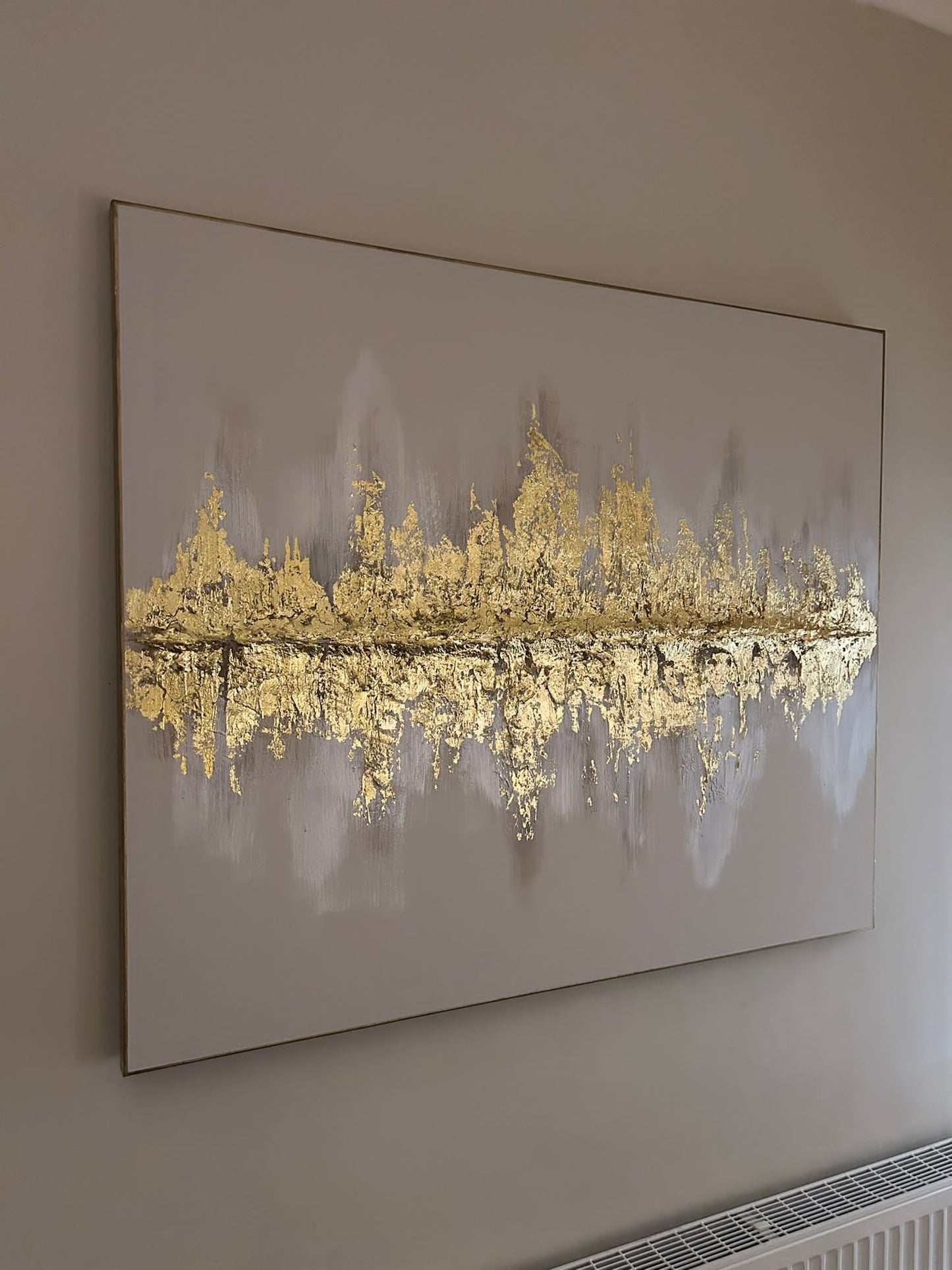 Gold Leaf Textured Sound Wave