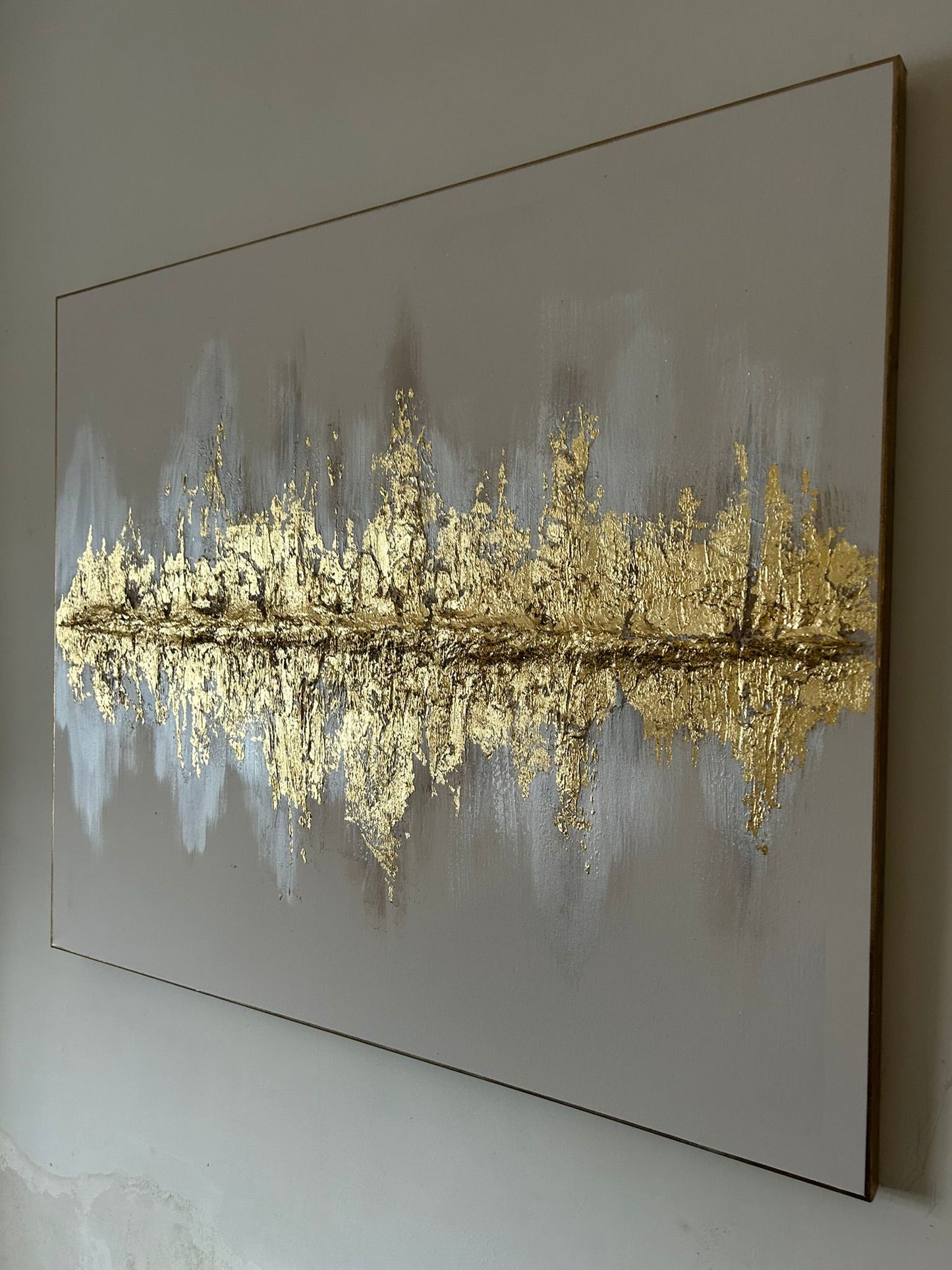 Gold Leaf Textured Sound Wave