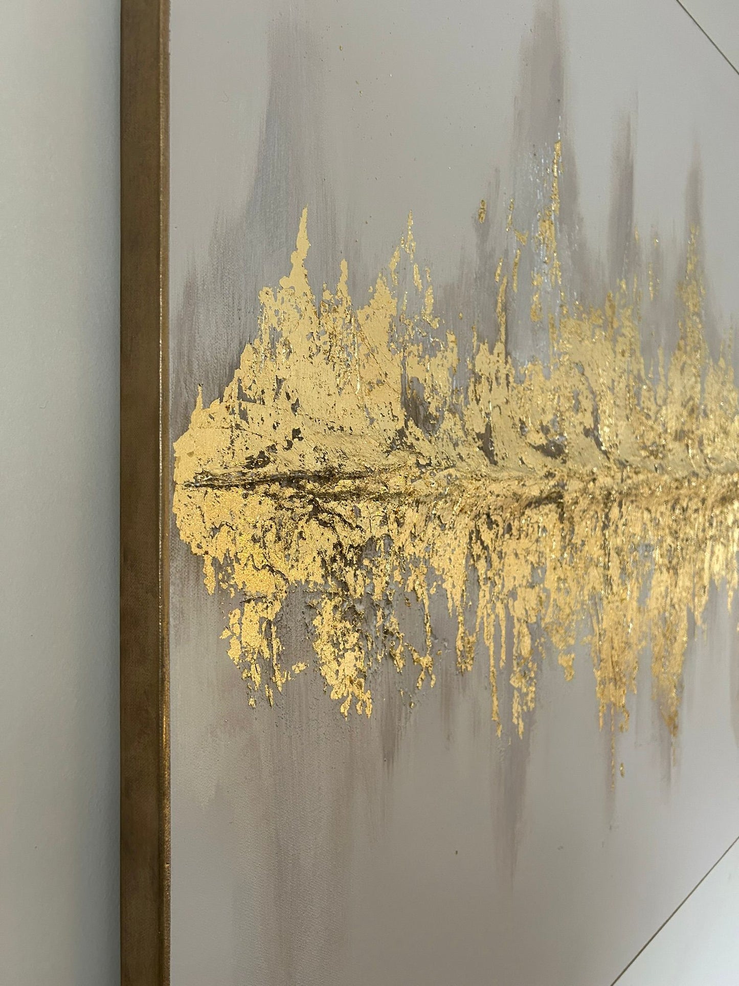 Gold Leaf Textured Sound Wave