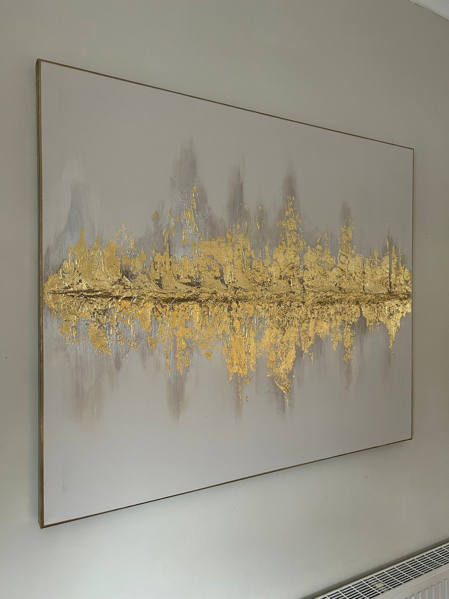 Gold Leaf Textured Sound Wave