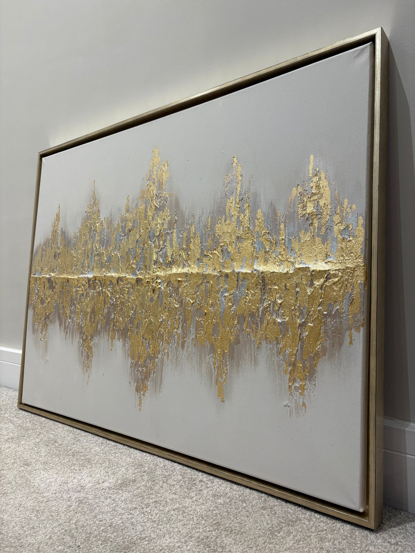 Gold Leaf Textured Sound Wave