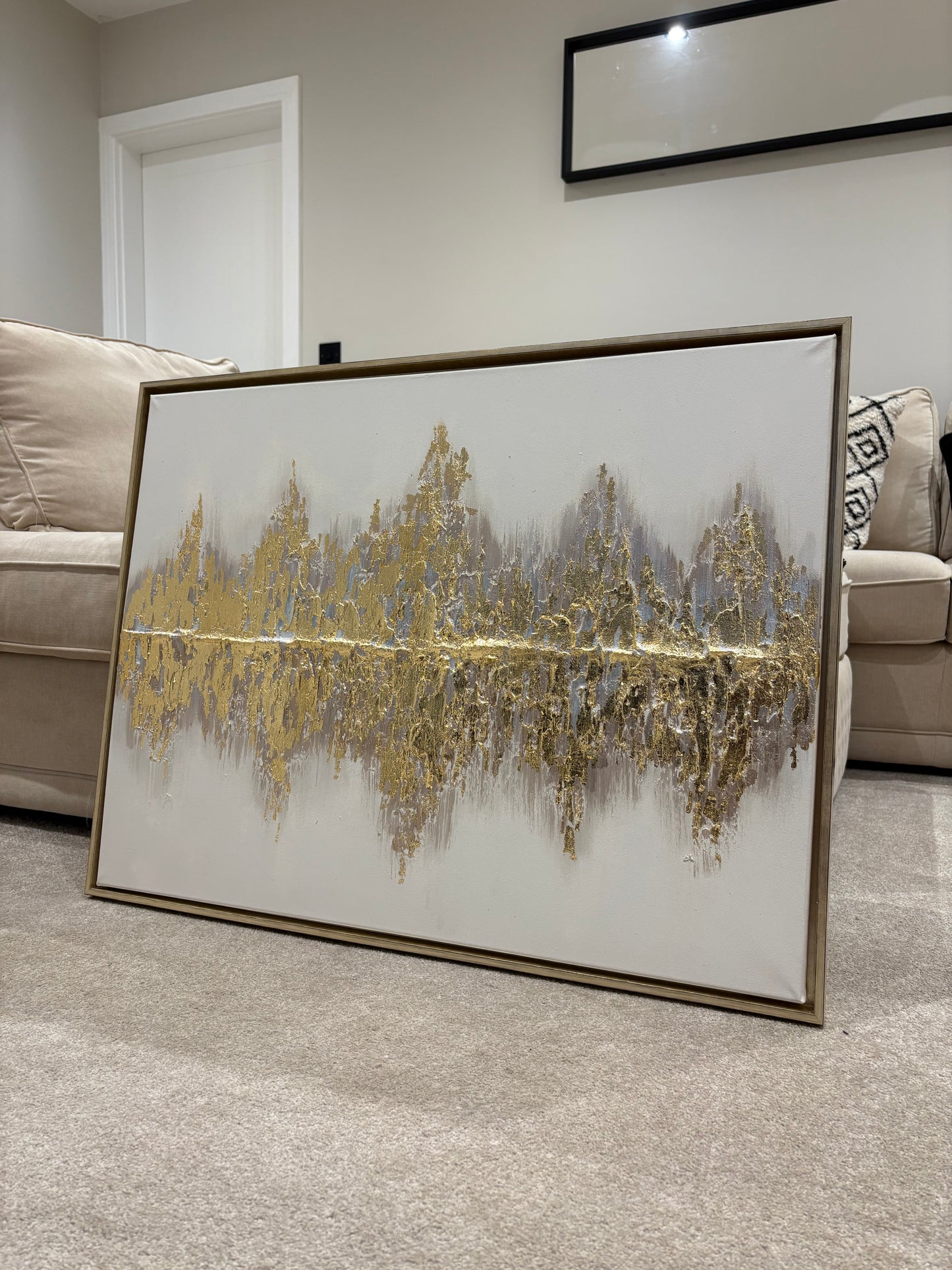 Gold Leaf Textured Sound Wave