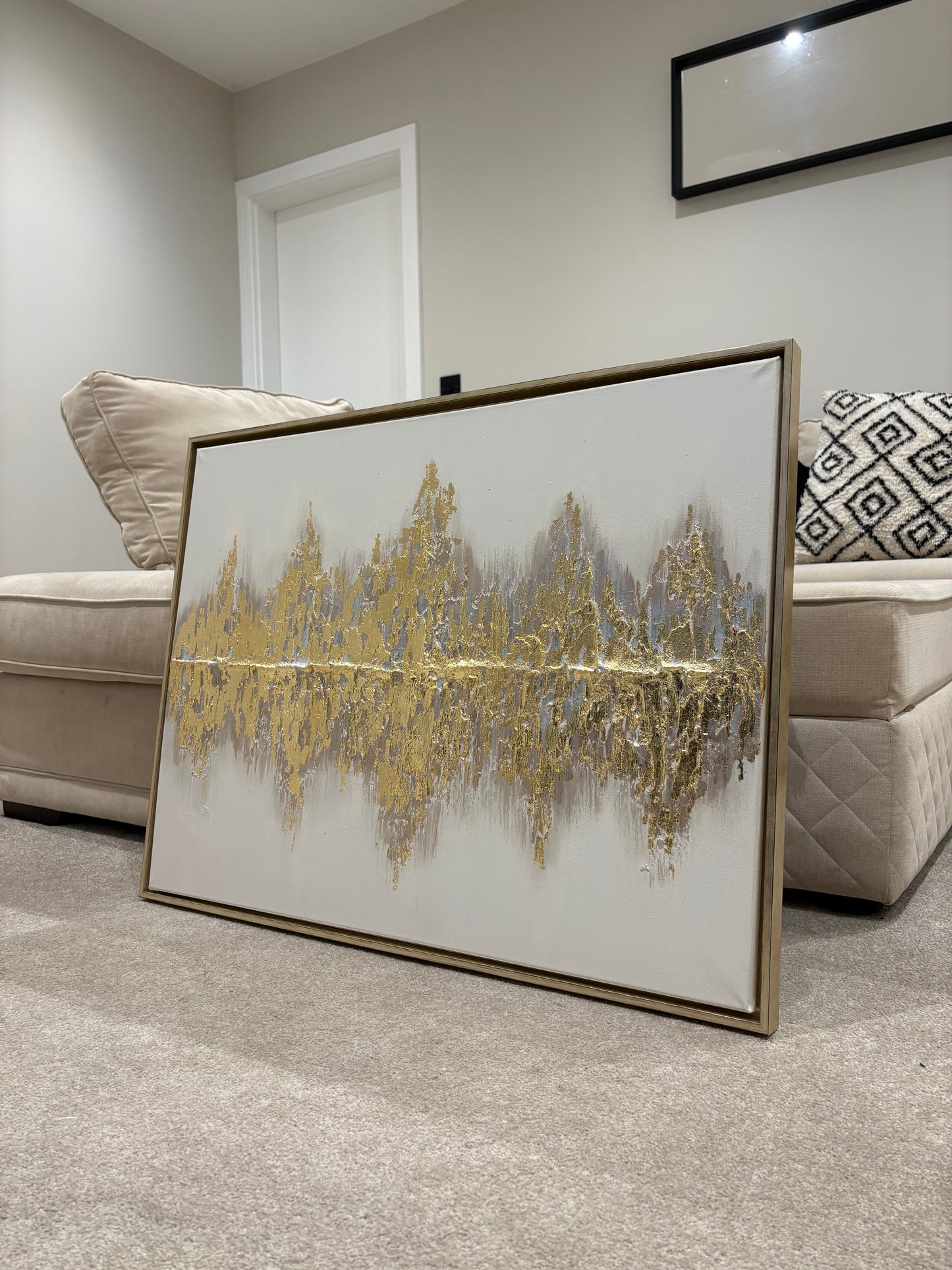Gold Leaf Textured Sound Wave