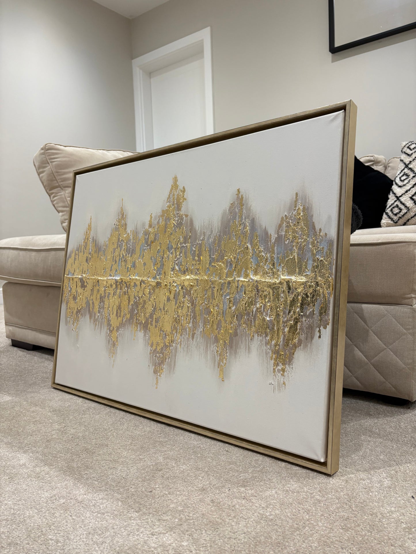 Gold Leaf Textured Sound Wave
