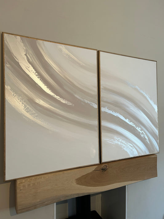 White, Beige & Pearl 2 Peice Wave