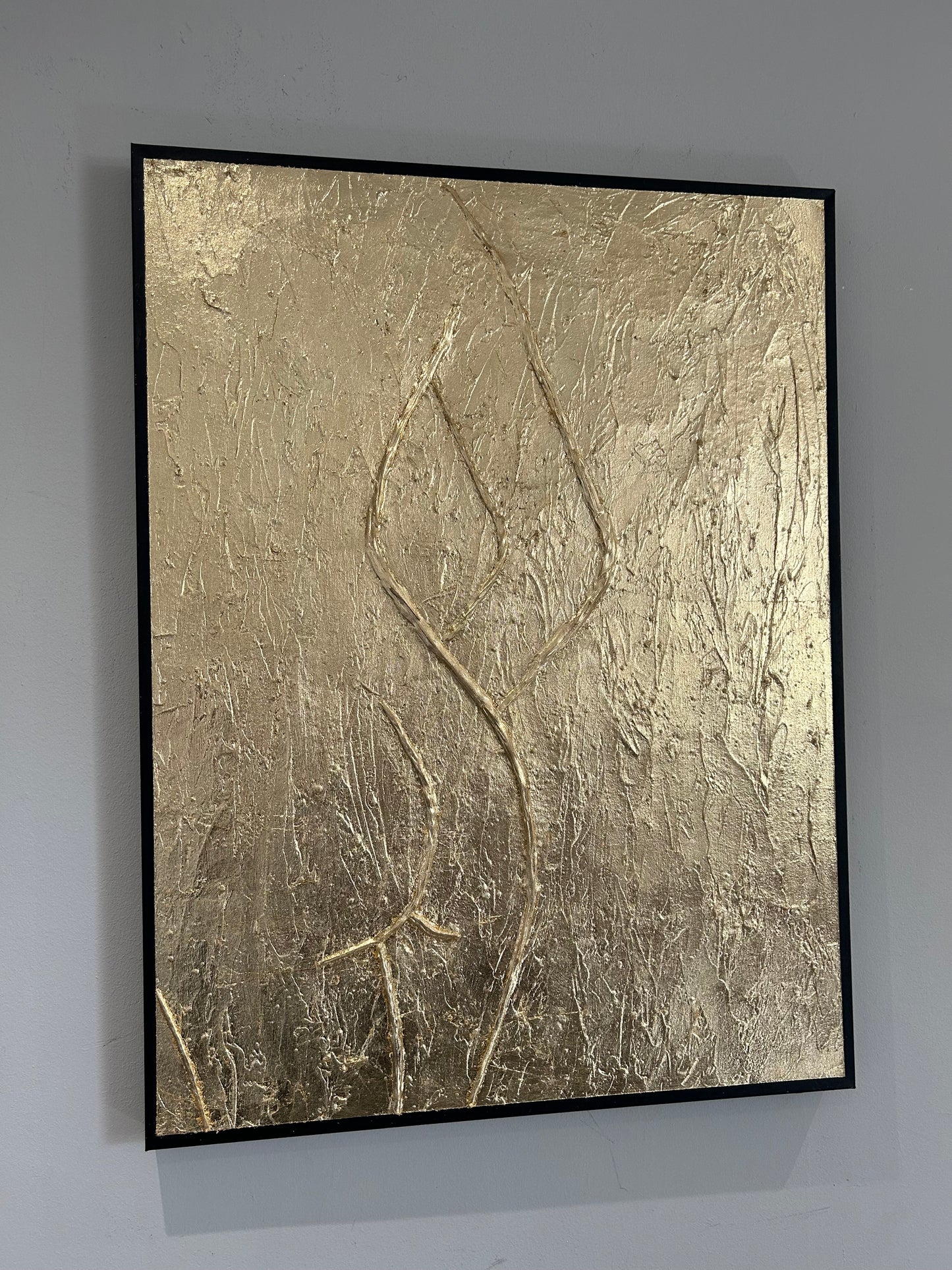 Gold Leaf Textured Silhouette