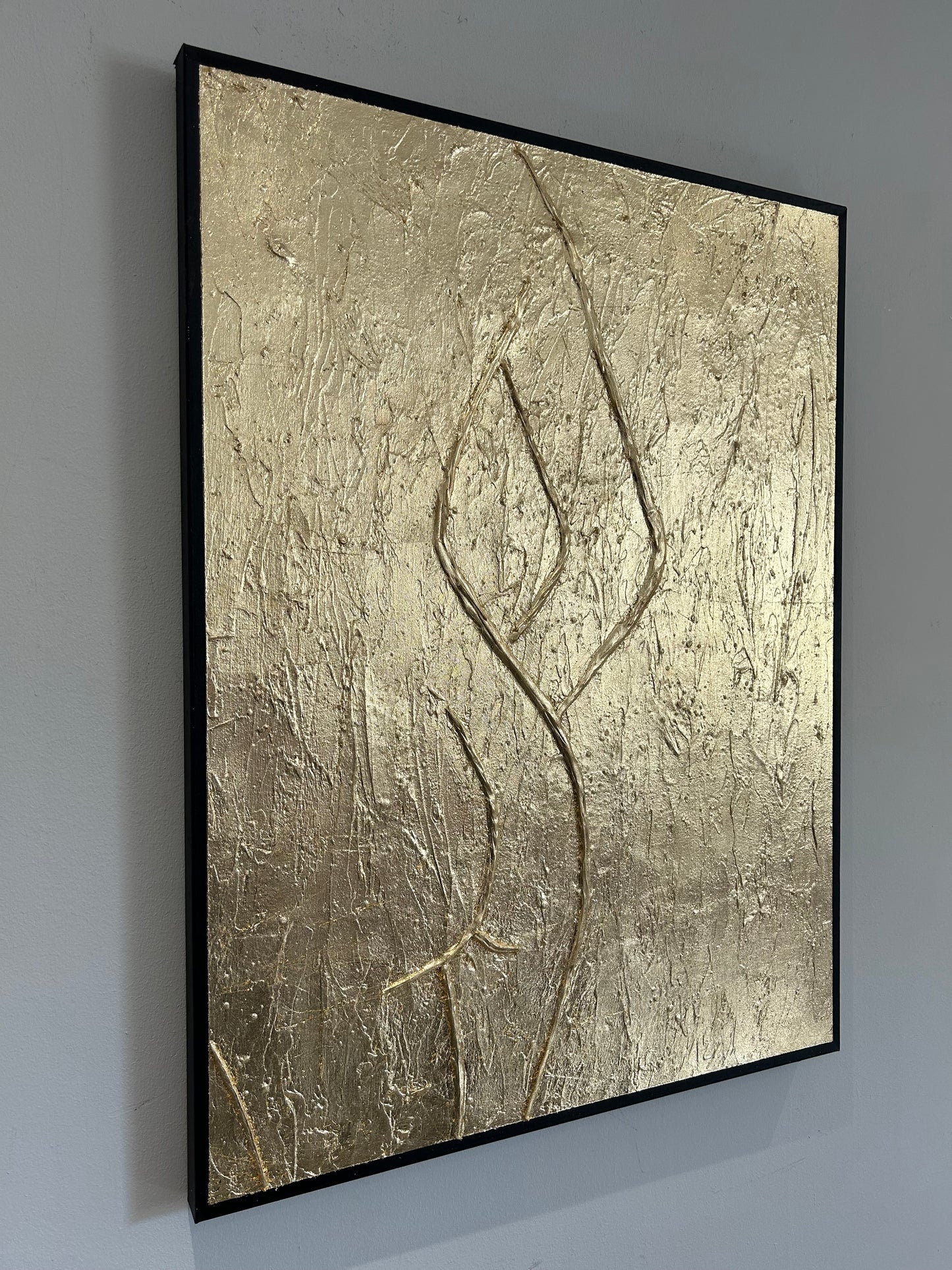 Gold Leaf Textured Silhouette