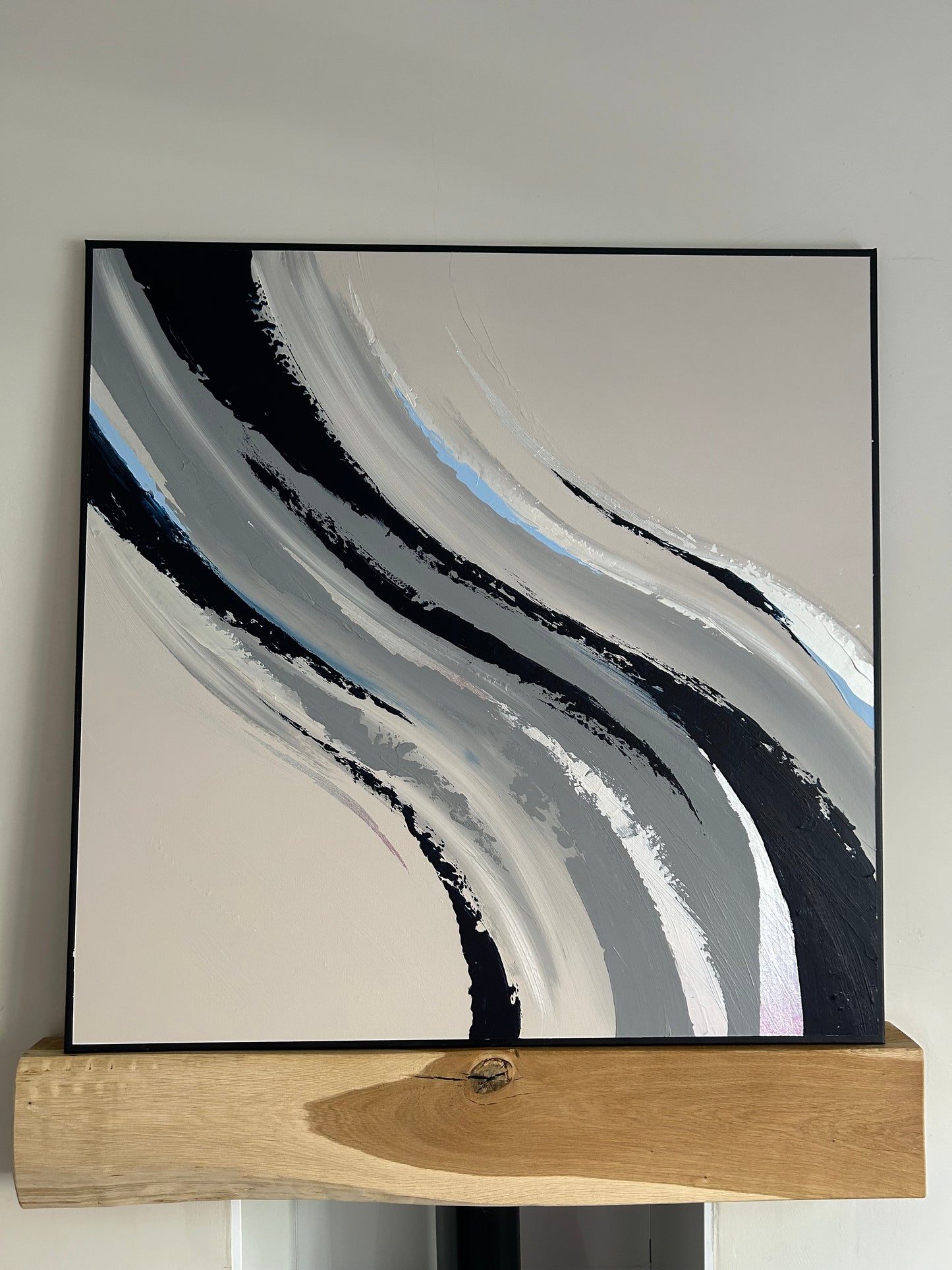 Navy,Grey And Silver Leaf Swirl